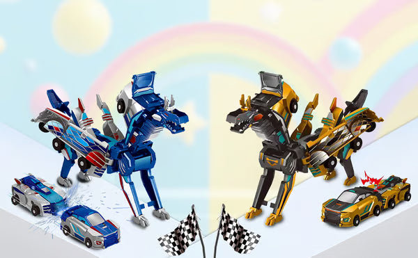 🎁Children's Day Special✨ Collision Transforming Dragon Car Toy