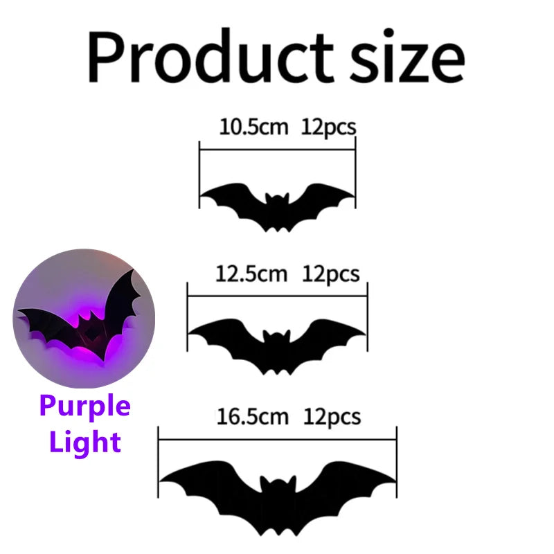 Transform your Halloween scene with the 3D Bat Design LED
