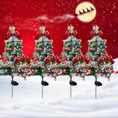 4-Pack solar Christmas tree lights