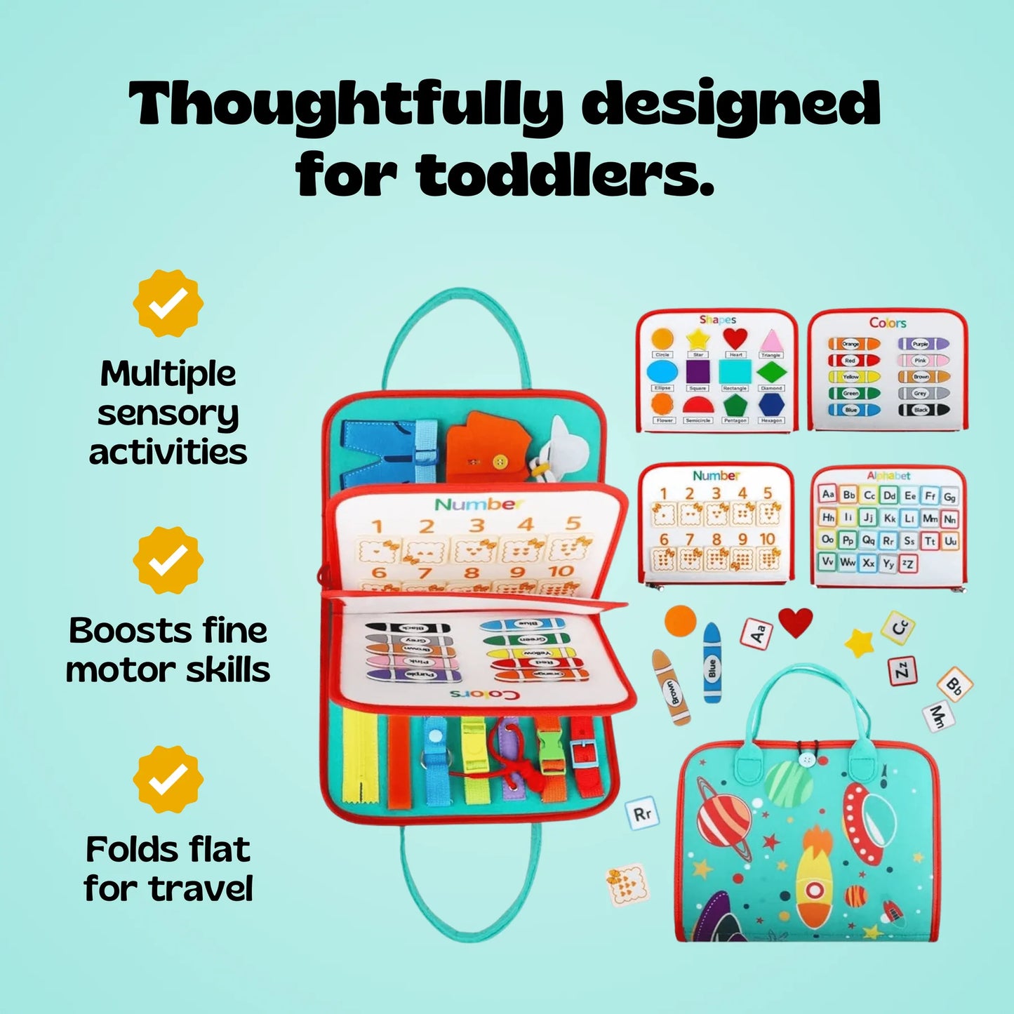 Marrygif™ Montessori Busy Board