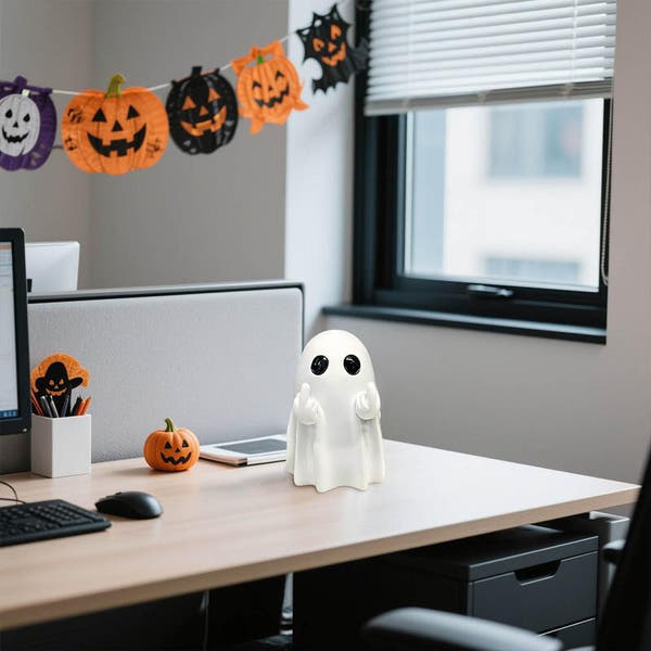 Halloween Middle Finger Love Ghost Ornaments