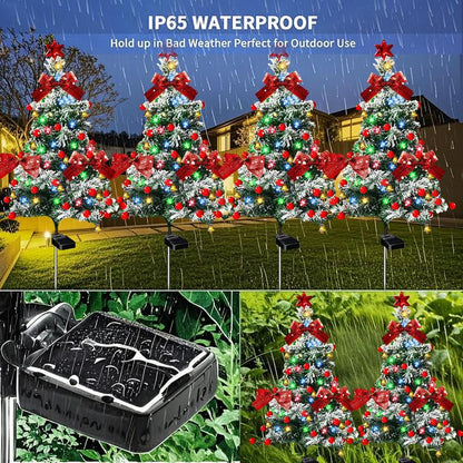 4-Pack solar Christmas tree lights
