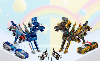 🎁Children's Day Special✨ Collision Transforming Dragon Car Toy