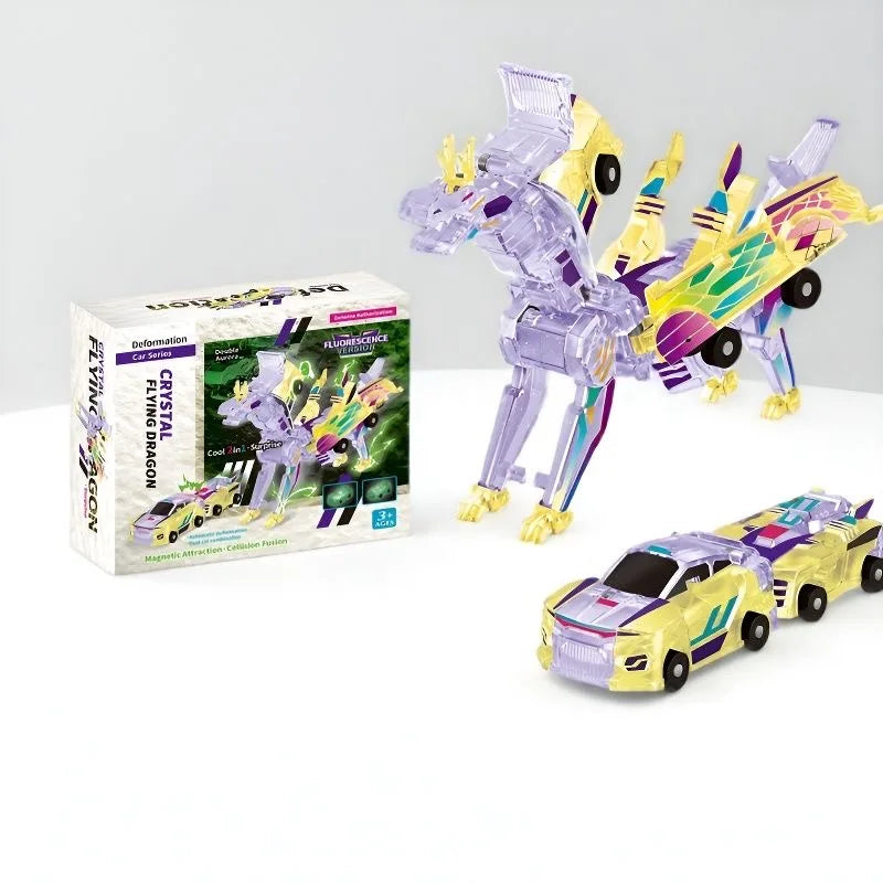 🎁Children's Day Special✨ Collision Transforming Dragon Car Toy