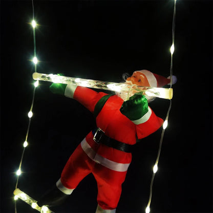 Christmas Ladder Lights with Santa Claus