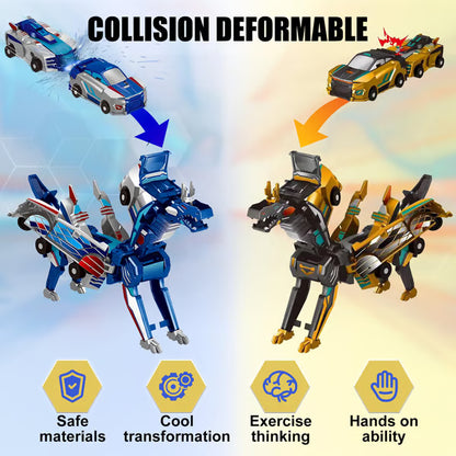 🎁Children's Day Special✨ Collision Transforming Dragon Car Toy