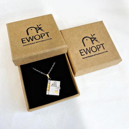Book Necklace for Grandson/Granddaughter/Daughter/Son.Meaningful Jewelry of Love – Perfect Christmas Gift for Her/Heartfelt Black Friday Surprise
