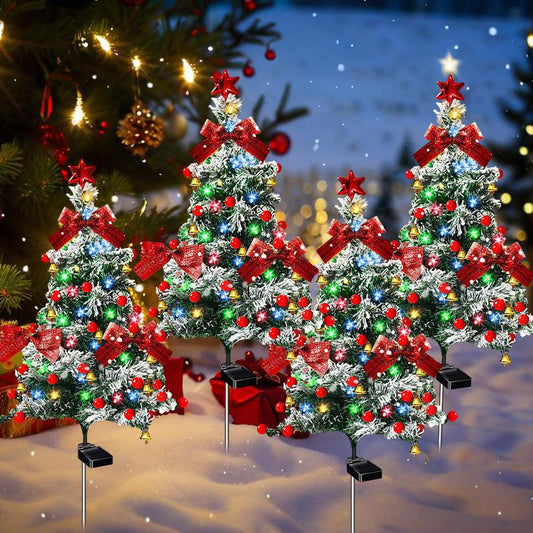 4-Pack solar Christmas tree lights