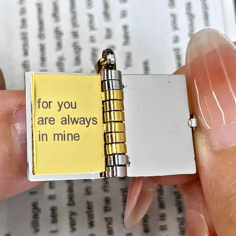 Book Necklace for Grandson/Granddaughter/Daughter/Son.Meaningful Jewelry of Love – Perfect Christmas Gift for Her/Heartfelt Black Friday Surprise