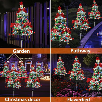 4-Pack solar Christmas tree lights